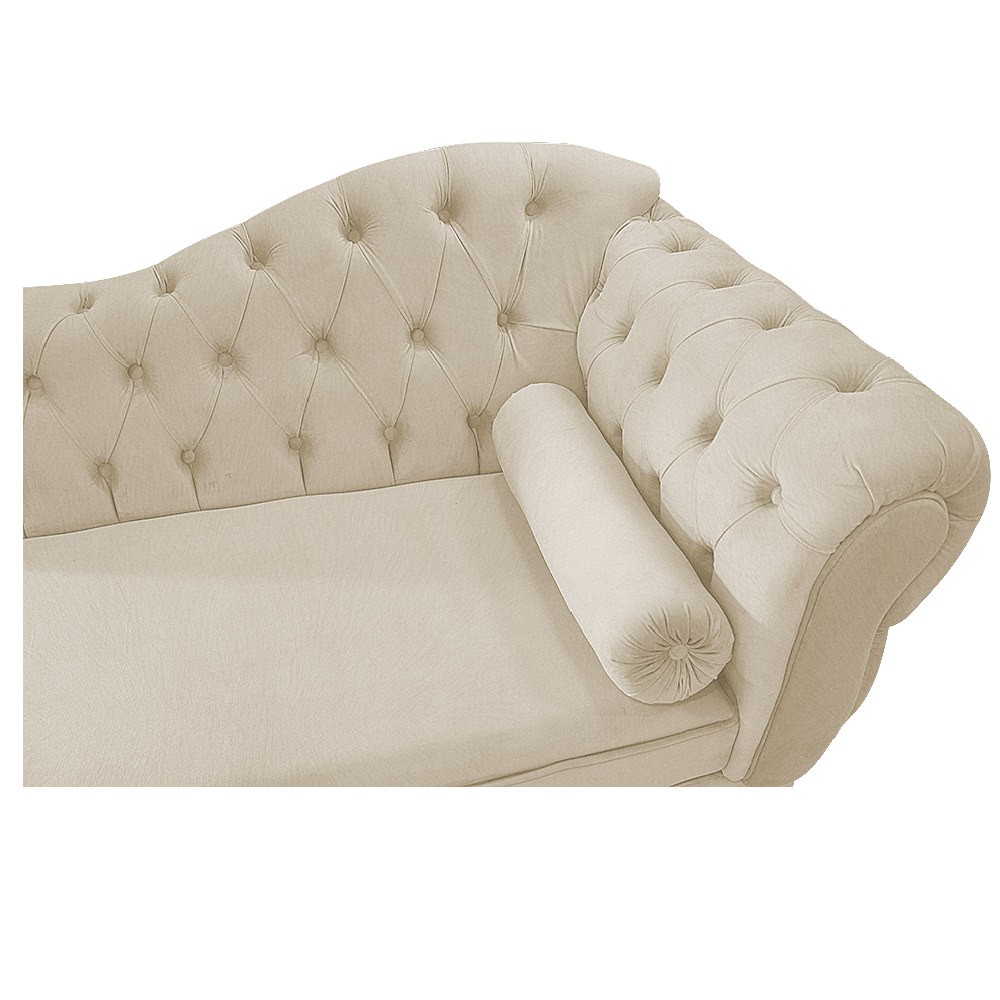 Recamier Diana 160cm Lado Esquerdo Suede Bege - Amarena Móveis
