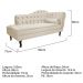 Recamier Diana 160cm Lado Esquerdo Suede Bege - Amarena Móveis