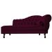 Recamier Diana 160cm Lado Esquerdo Suede Bordô - Amarena Móveis