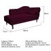 Recamier Diana 160cm Lado Esquerdo Suede Bordô - Amarena Móveis