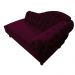 Recamier Diana 160cm Lado Esquerdo Suede Bordô - Amarena Móveis