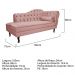 Recamier Diana 160cm Lado Esquerdo Suede Rosê - Amarena Móveis