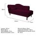 Recamier Diana 185cm Lado Direito Suede Bordô - Amarena Móveis