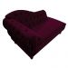 Recamier Diana 185cm Lado Direito Suede Bordô - Amarena Móveis
