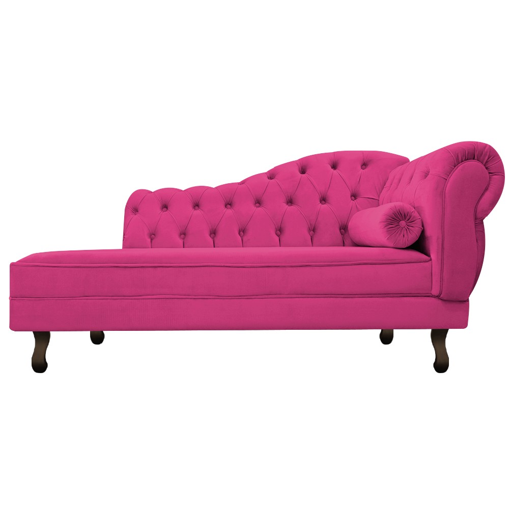 Recamier Diana 185cm Lado Esquerdo Suede Pink - Amarena Móveis