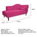 Recamier Diana 185cm Lado Esquerdo Suede Pink - Amarena Móveis