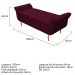 Recamier Estofado Ari 100 cm Solteiro Suede Bordô - Amarena Móveis