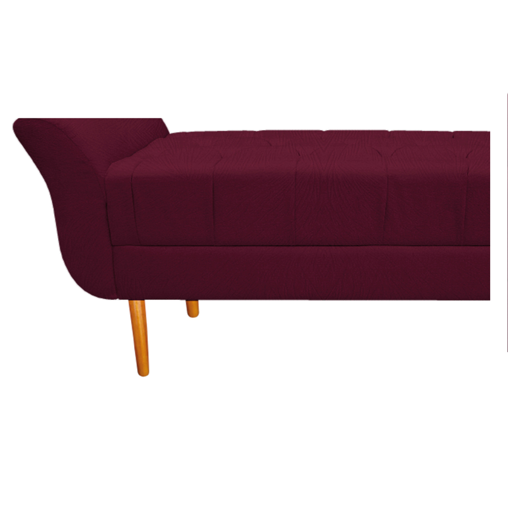 Recamier Estofado Ari 100 cm Solteiro Suede Bordô - Amarena Móveis