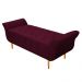 Recamier Estofado Ari 140 cm Casal Suede Bordô - Amarena Móveis