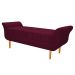 Recamier Estofado Ari 140 cm Casal Suede Bordô - Amarena Móveis
