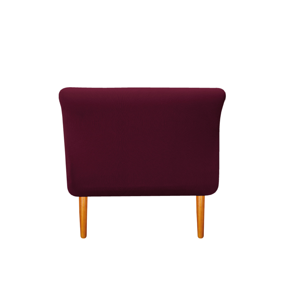 Recamier Estofado Ari 140 cm Casal Suede Bordô - Amarena Móveis