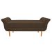 Recamier Estofado Ari 140 cm Casal Suede Marrom - Amarena Móveis
