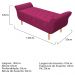 Recamier Estofado Ari 140 cm Casal Suede Pink - Amarena Móveis
