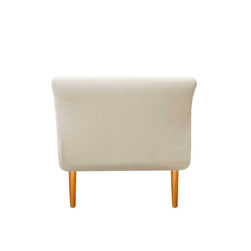 Recamier Estofado Ari 160 cm Queen Size Corano Bege - Amarena Móveis