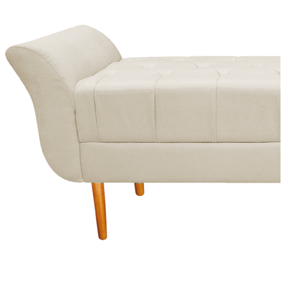 Recamier Estofado Ari 160 cm Queen Size Corano Bege - Amarena Móveis