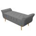 Recamier Estofado Ari 160 cm Queen Size Corano Cinza - Amarena Móveis