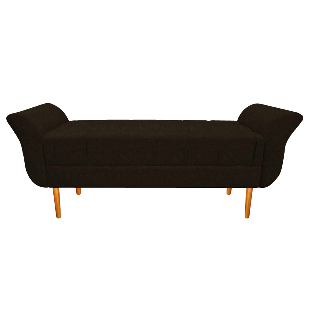Recamier Estofado Ari 160 cm Queen Size Corano Marrom - Amarena Móveis