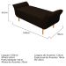 Recamier Estofado Ari 160 cm Queen Size Corano Marrom - Amarena Móveis