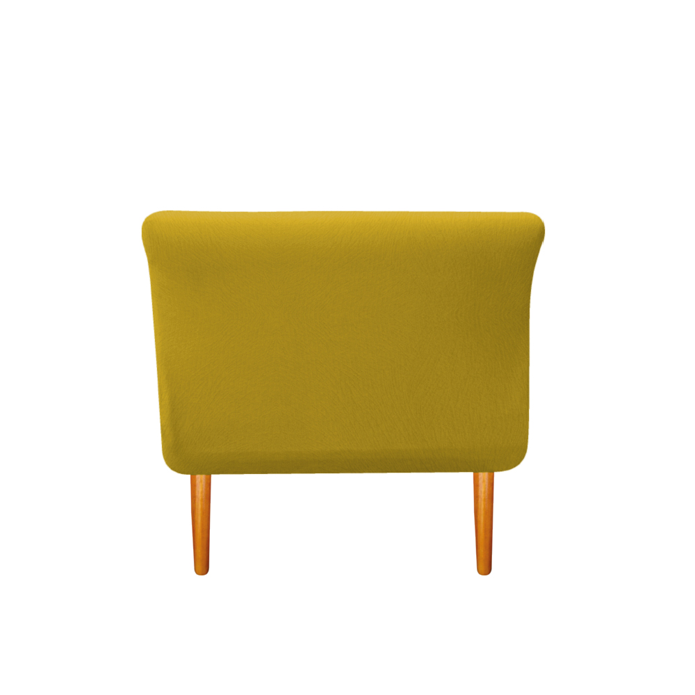 Recamier Estofado Ari 160 cm Queen Size Suede Amarelo - Amarena Móveis