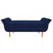 Recamier Estofado Ari 160 cm Queen Size Suede Azul Marinho - Amarena Móveis