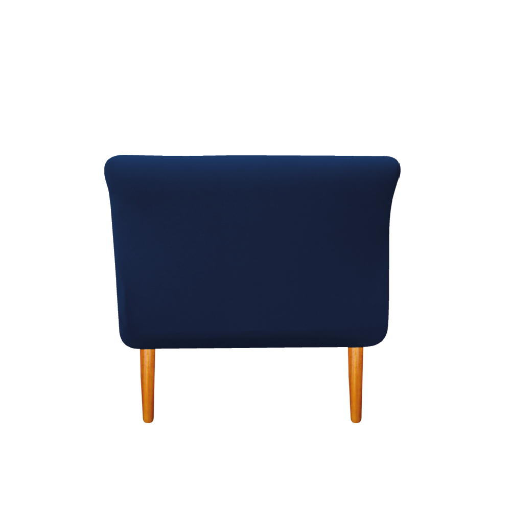 Recamier Estofado Ari 160 cm Queen Size Suede Azul Marinho - Amarena Móveis