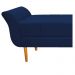 Recamier Estofado Ari 160 cm Queen Size Suede Azul Marinho - Amarena Móveis