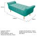 Recamier Estofado Ari 160 cm Queen Size Suede Azul Tiffany - Amarena Móveis