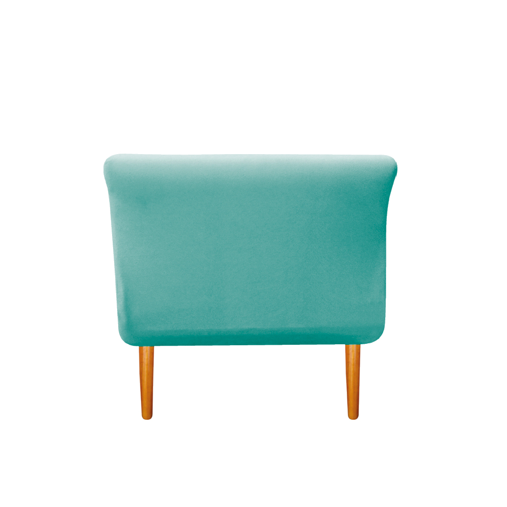 Recamier Estofado Ari 160 cm Queen Size Suede Azul Tiffany - Amarena Móveis