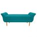 Recamier Estofado Ari 160 cm Queen Size Suede Azul Turquesa - Amarena Móveis