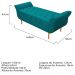 Recamier Estofado Ari 160 cm Queen Size Suede Azul Turquesa - Amarena Móveis
