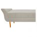 Recamier Estofado Ari 160 cm Queen Size Suede Bege - Amarena Móveis