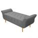 Recamier Estofado Ari 160 cm Queen Size Suede Cinza - Amarena Móveis