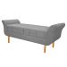 Recamier Estofado Ari 160 cm Queen Size Suede Cinza - Amarena Móveis
