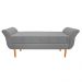 Recamier Estofado Ari 160 cm Queen Size Suede Cinza - Amarena Móveis