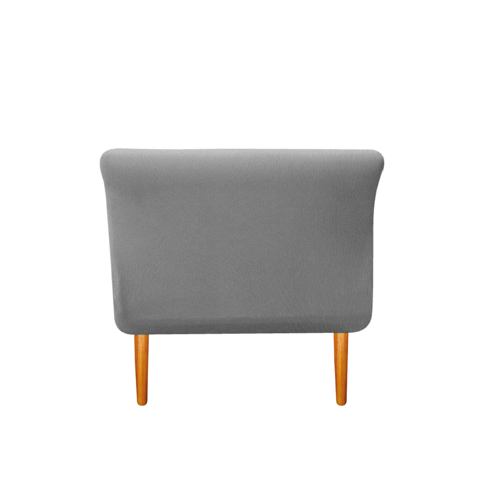 Recamier Estofado Ari 160 cm Queen Size Suede Cinza - Amarena Móveis