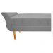 Recamier Estofado Ari 160 cm Queen Size Suede Cinza - Amarena Móveis