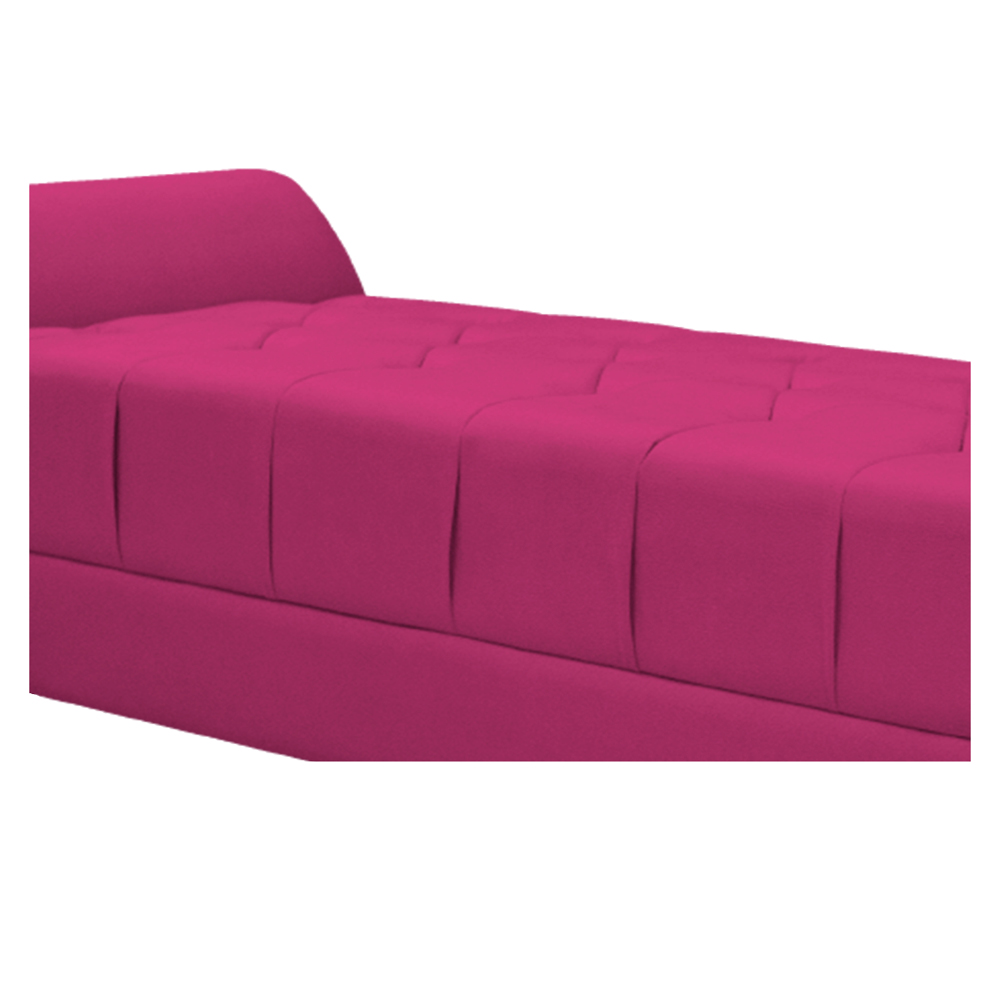 Recamier Estofado Ari 160 cm Queen Size Suede Pink - Amarena Móveis