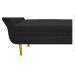Recamier Estofado Ari 160 cm Queen Size Suede Preto - Amarena Móveis