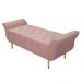 Recamier Estofado Ari 160 cm Queen Size Suede Rosê - Amarena Móveis