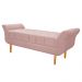 Recamier Estofado Ari 160 cm Queen Size Suede Rosê - Amarena Móveis