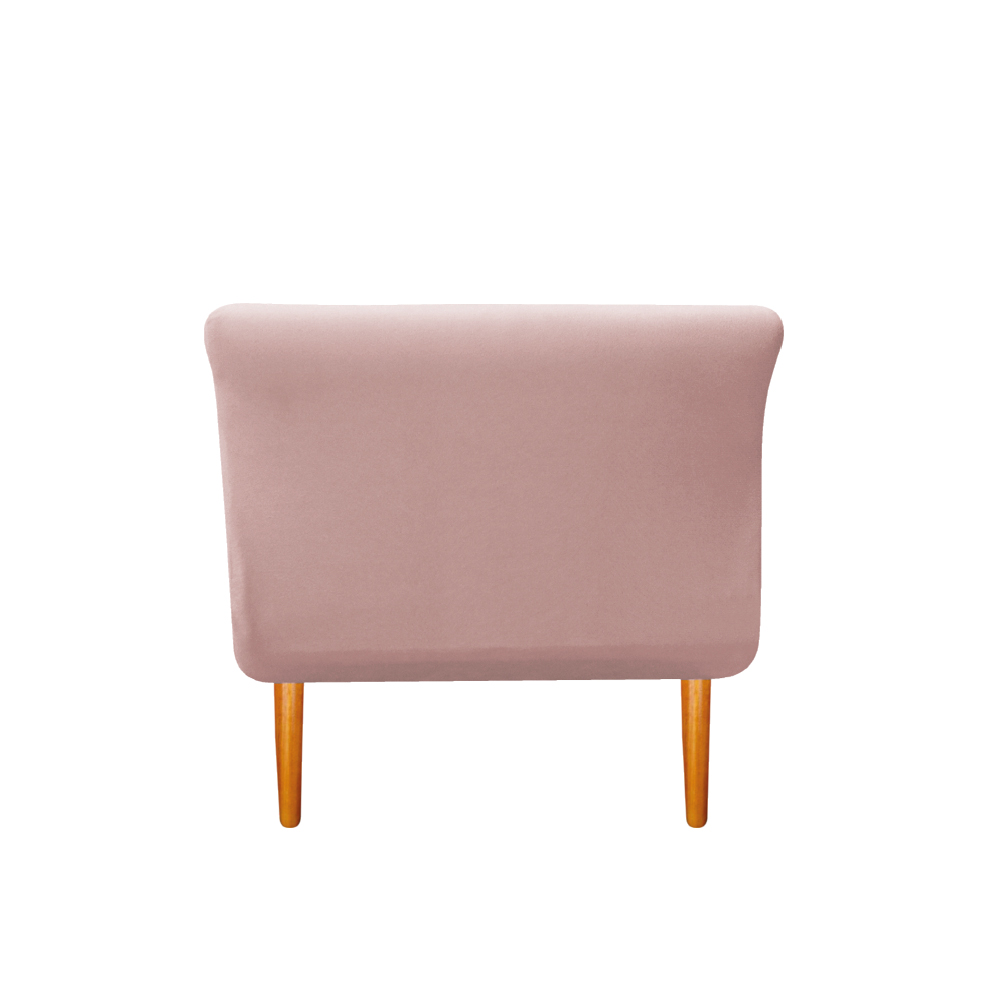 Recamier Estofado Ari 160 cm Queen Size Suede Rosê - Amarena Móveis