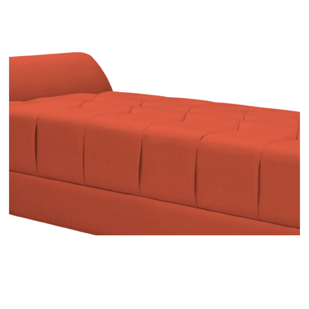 Recamier Estofado Ari 160 cm Queen Size Suede Terracota - Amarena Móveis
