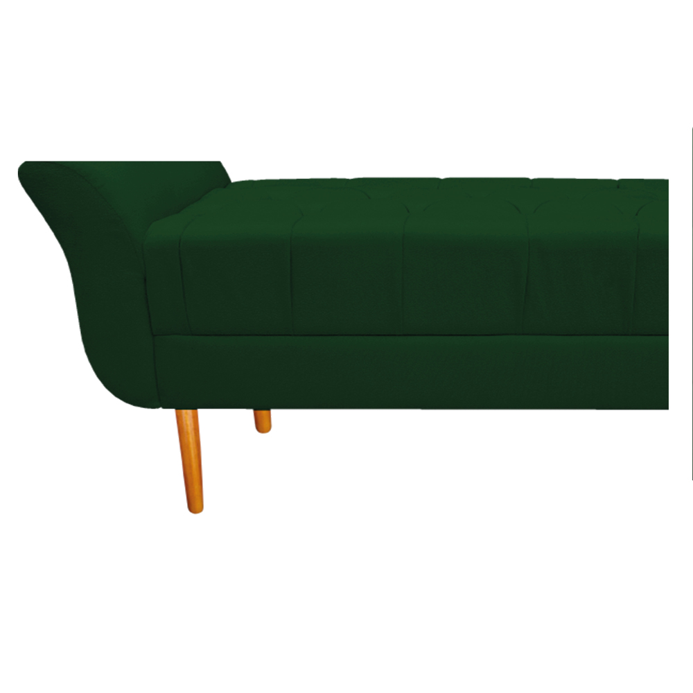 Recamier Estofado Ari 160 cm Queen Size Suede Verde - Amarena Móveis