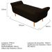 Recamier Estofado Ari 195 cm King Size Corano Marrom - Amarena Móveis