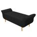Recamier Estofado Ari 195 cm King Size Corano Preto - Amarena Móveis