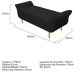 Recamier Estofado Ari 195 cm King Size Corano Preto - Amarena Móveis