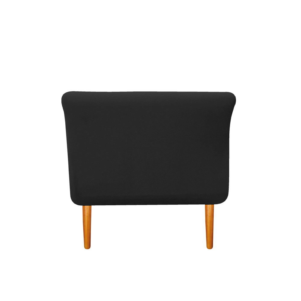 Recamier Estofado Ari 195 cm King Size Corano Preto - Amarena Móveis