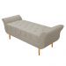 Recamier Estofado Ari 195 cm King Size Suede Bege - Amarena Móveis