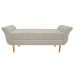 Recamier Estofado Ari 195 cm King Size Suede Bege - Amarena Móveis