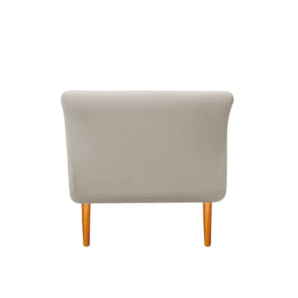Recamier Estofado Ari 195 cm King Size Suede Bege - Amarena Móveis